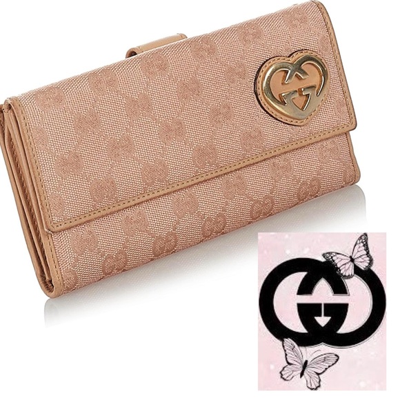 Gucci Handbags - Gucci Pink Guccissima Lovely Long Wallet Leather Pony-style calfskin...